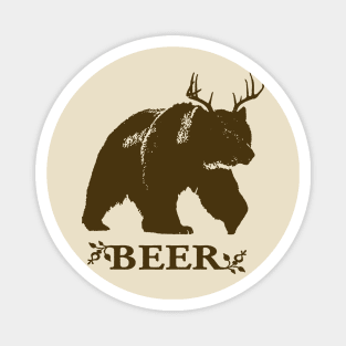 Bear Deer Funny Magnet